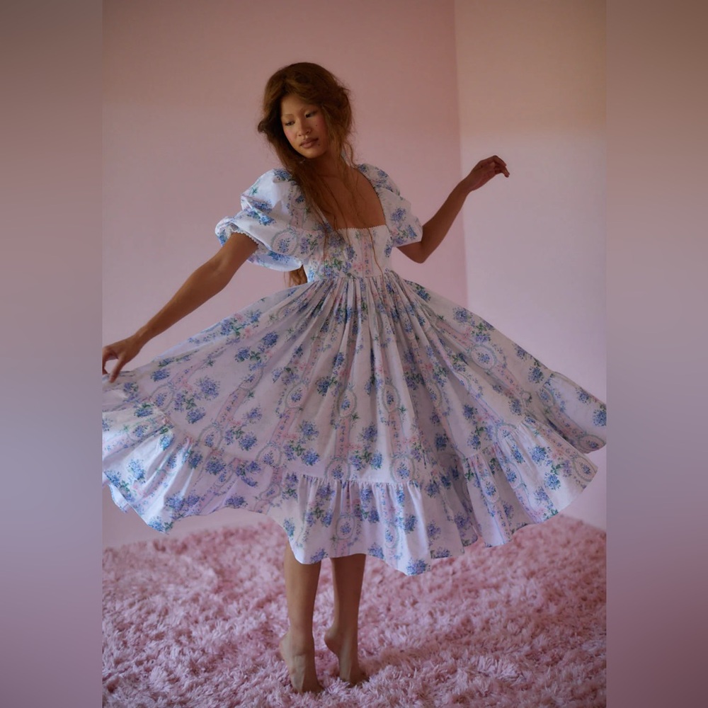 Selkie Belle Etoile Cotton French Puff Dress - Picture 4 of 5